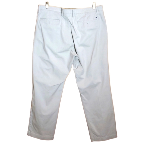 CROWN & IVY 38 X 30 STRAIGHT FIT FLAT FRONT BEIGE MOTION FLEX PANTS - Picture 2 of 4